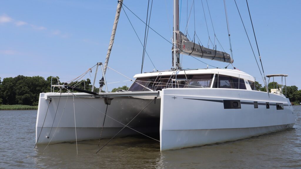 catamaran in water